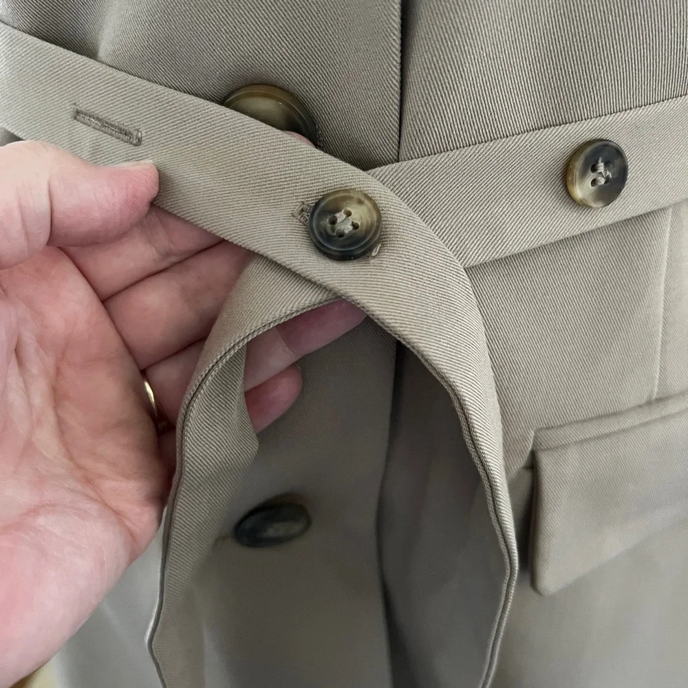 Topshop Women's Tan Belted‎ Blazer Jacket Size 4 NEW